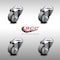 Service Caster 3.5 Inch SS Thermoplastic Rubber Wheel Swivel Bolt Hole Caster Set SCC SCC-SSBH20S3514-TPRB-4 - alternate 2